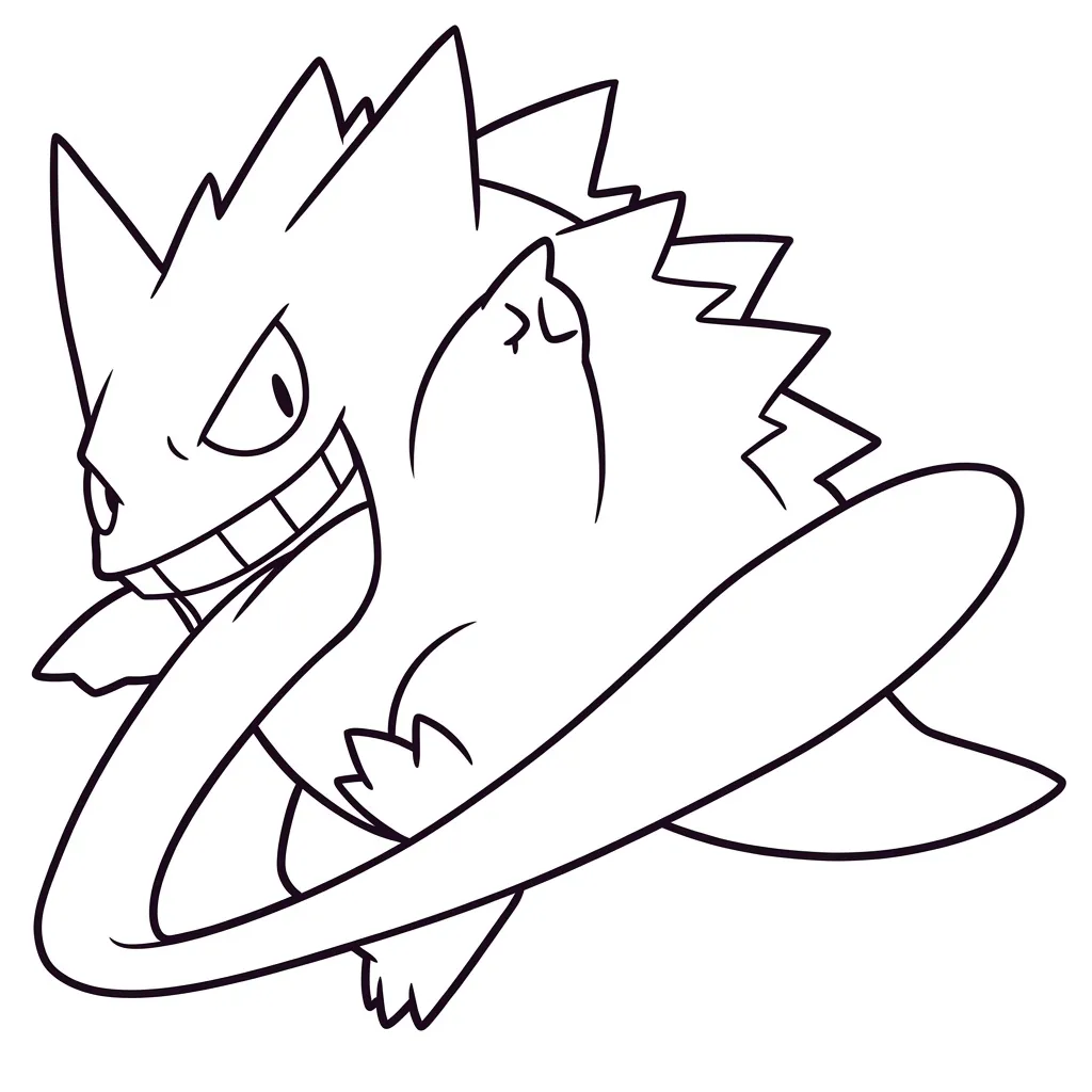 Gengar 25 para colorear para niño de 2 años