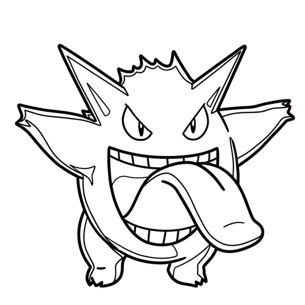 Gengar 4 para colorear para niño de 10 años