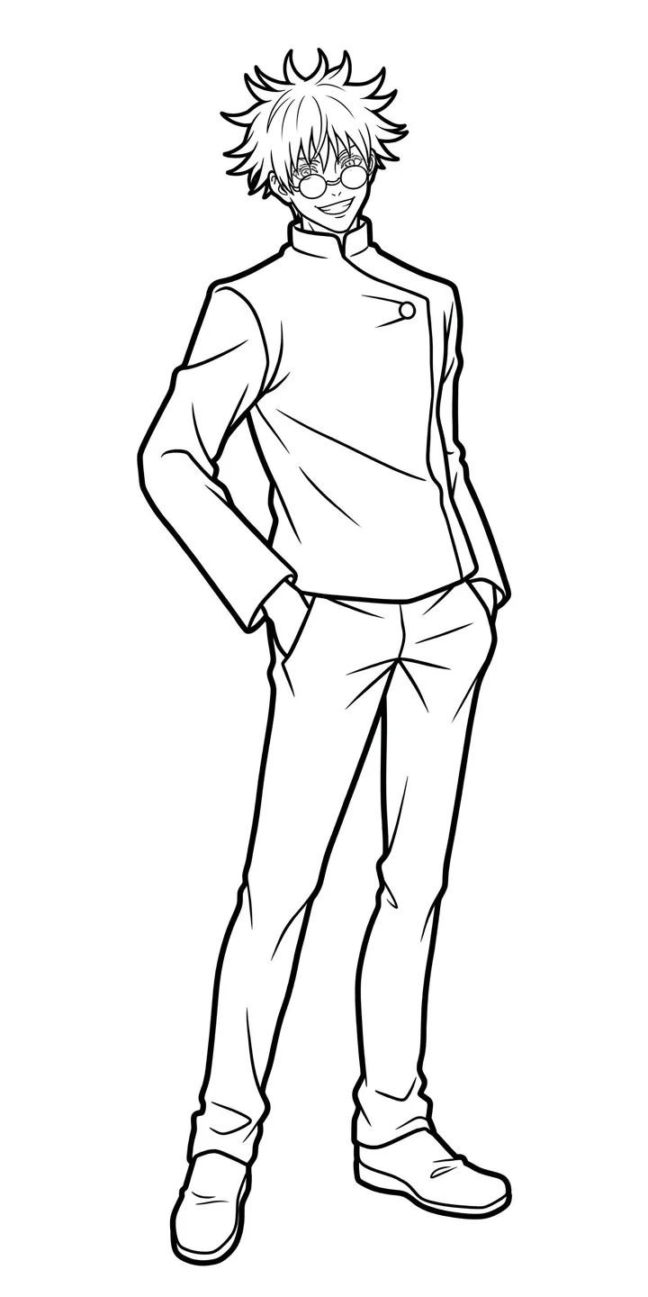 para imprimir Gojo Satoru 1 para colorear gratis