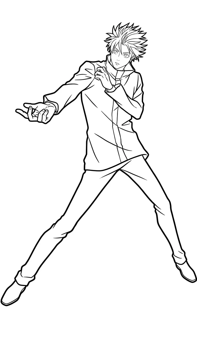 Gojo Satoru 15 para colorear para descargar