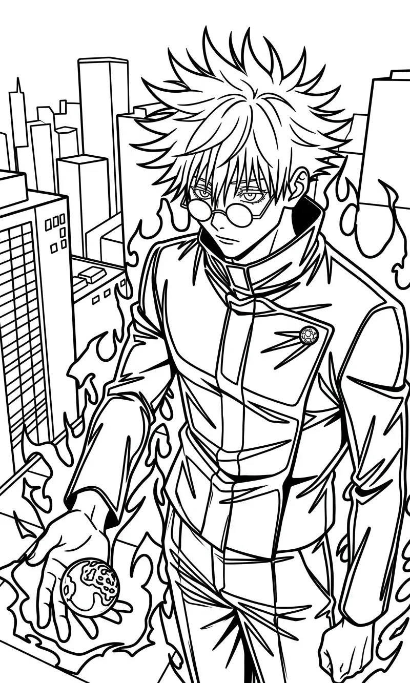 Gojo Satoru 22 para colorear para imprimir