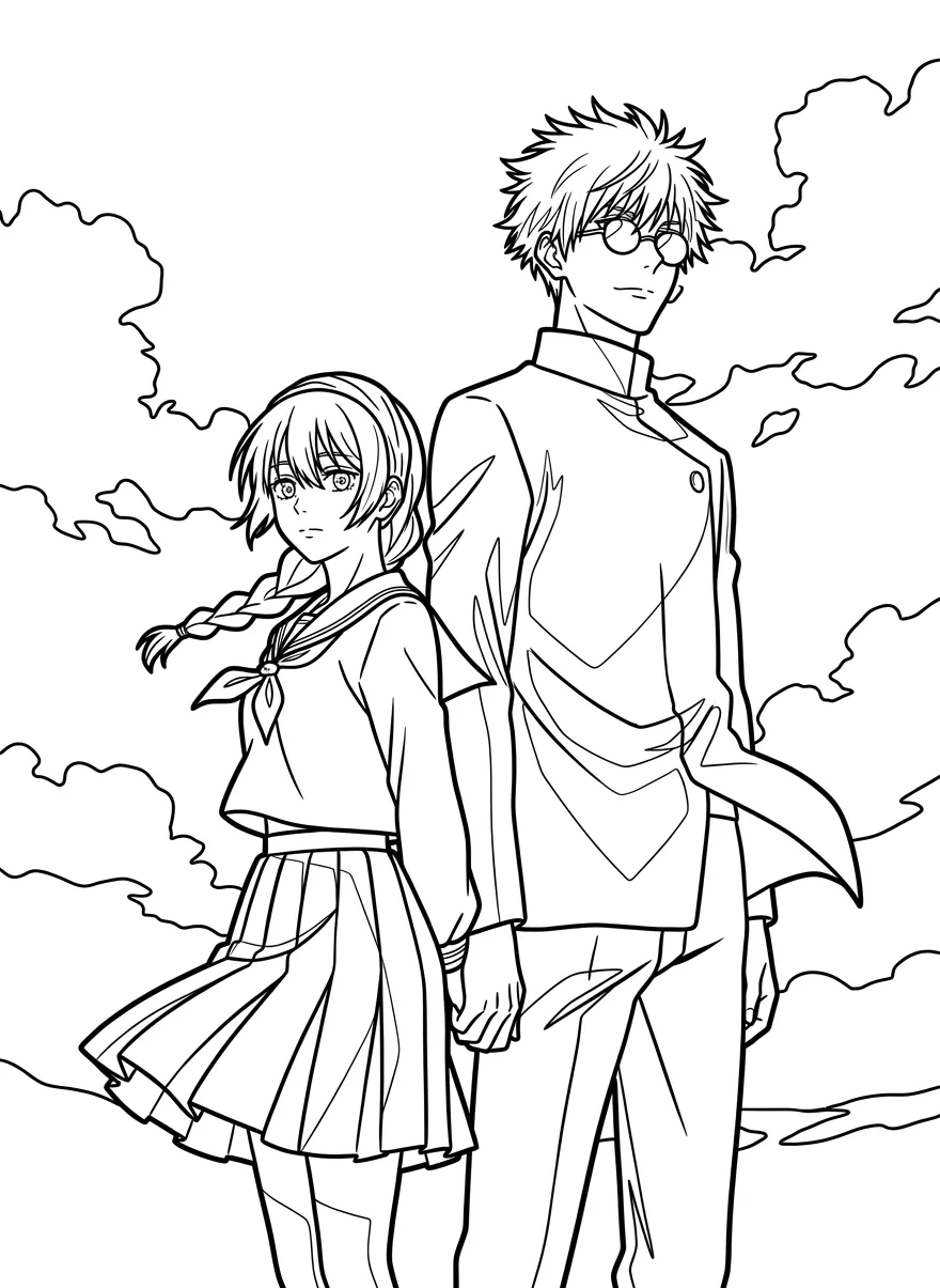 Gojo Satoru 23 para colorear para imprimir gratis pdf