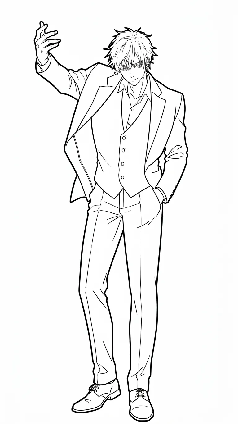 Gojo Satoru 3 para colorear para imprimir gratis