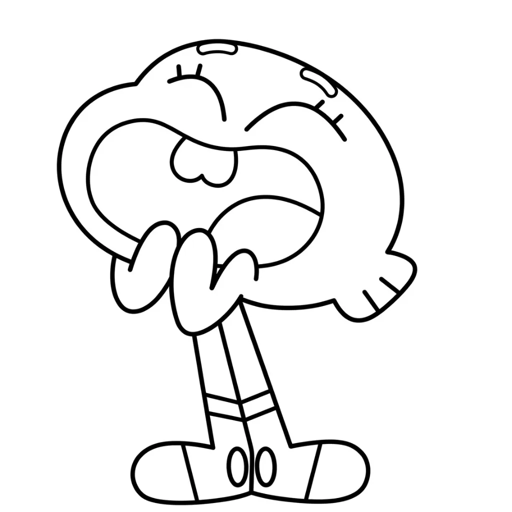 Gumball 16 para colorear para imprimir gratis