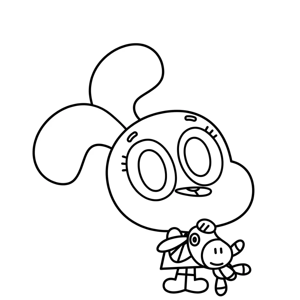 Gumball 19 para colorear para niño de 5 años
