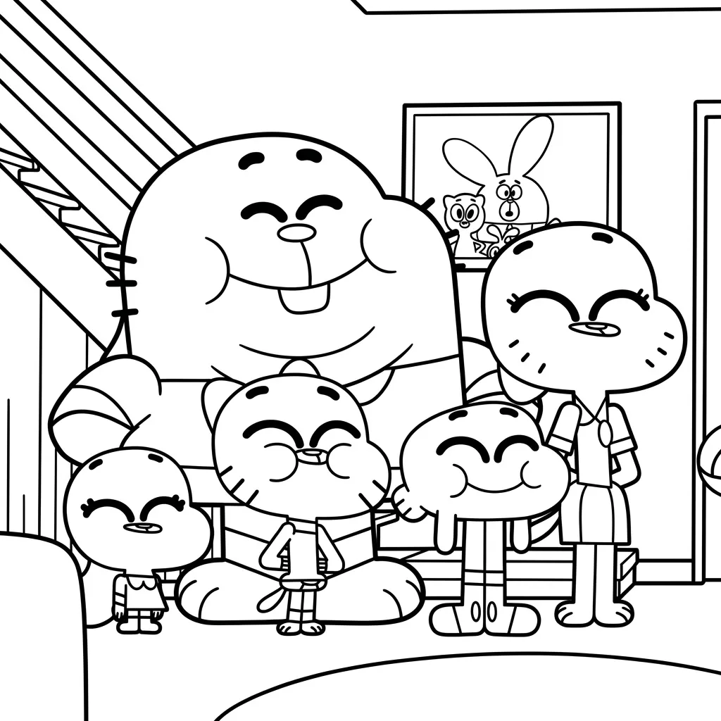 Gumball 2 para colorear para imprimir para niño de 12 años