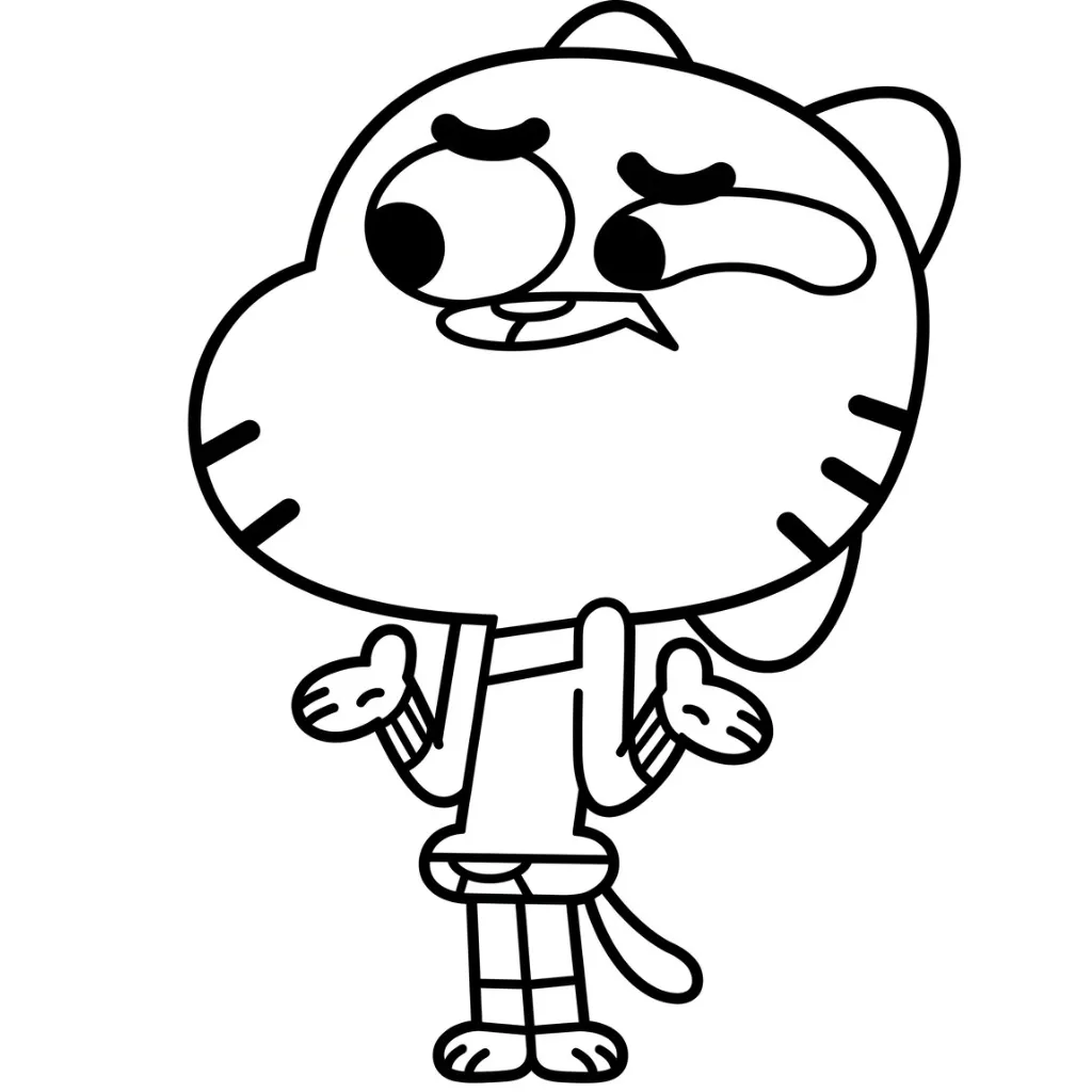 Gumball 23 para colorear para imprimir gratis