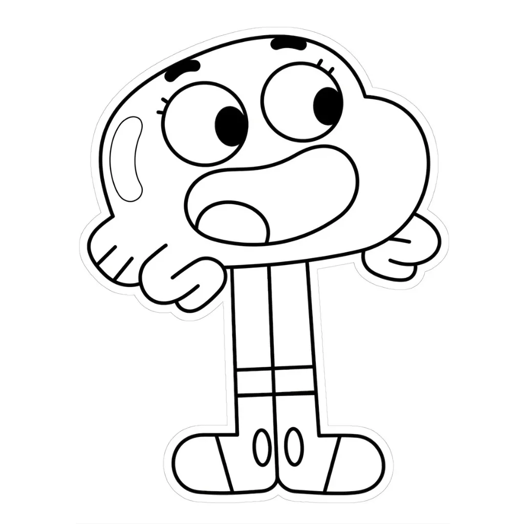 Gumball 24 para colorear para imprimir gratis