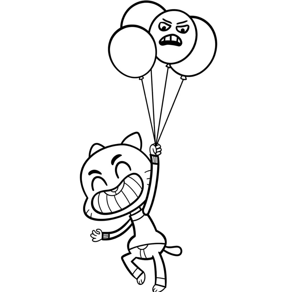 Gumball 7 para colorear para imprimir gratis