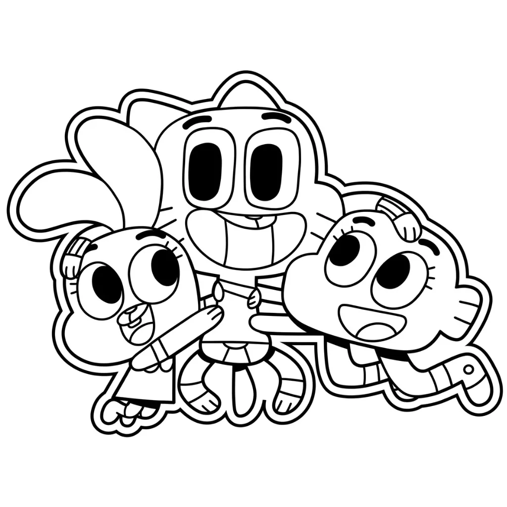 Gumball 8 para colorear en línea
