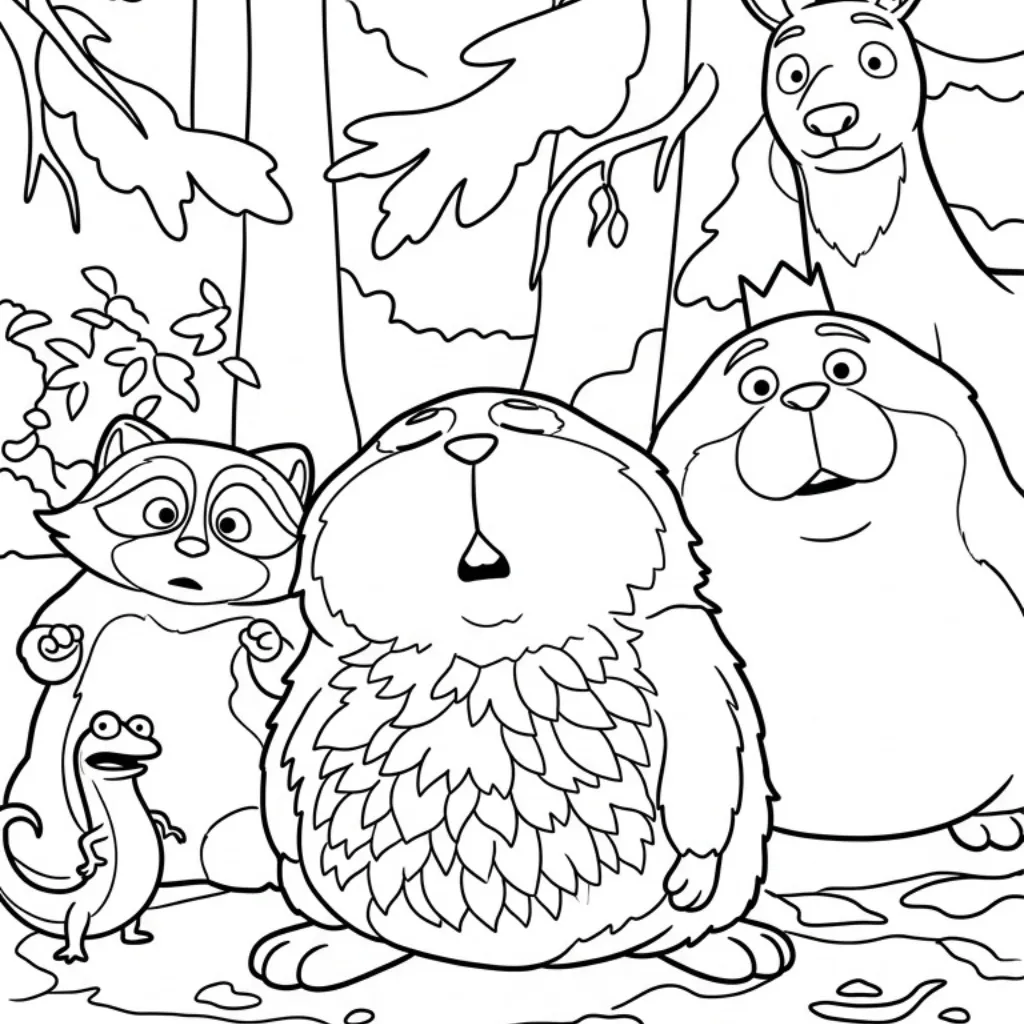 Hoppers 16 para colorear para niño de 8 años