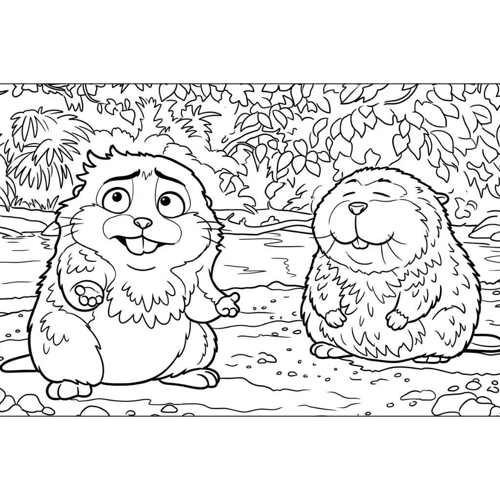 Hoppers 3 para colorear para imprimir para niño de 4 años