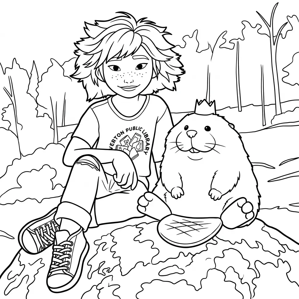 Hoppers 9 para colorear para imprimir kawaii