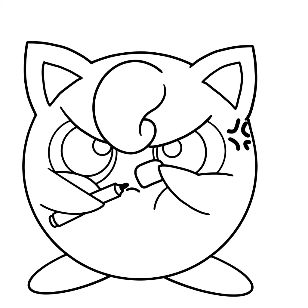 Jigglypuff 11 para colorear para niño de 10 años