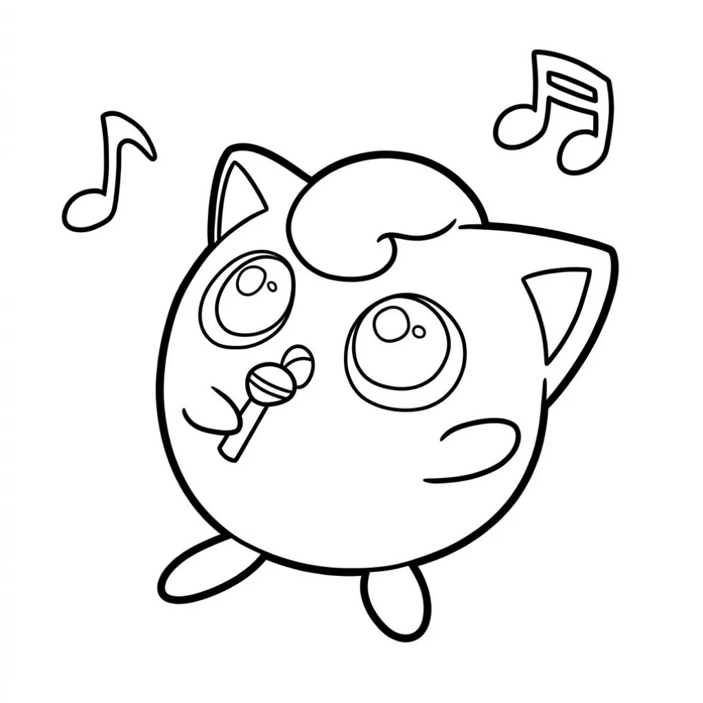 imprimir Jigglypuff 13 para colorear para niño