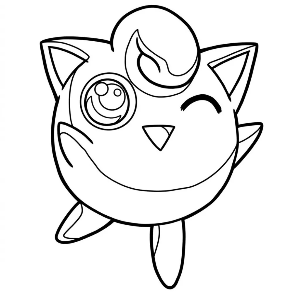Jigglypuff 14 para colorear para imprimir para niño de 7 años