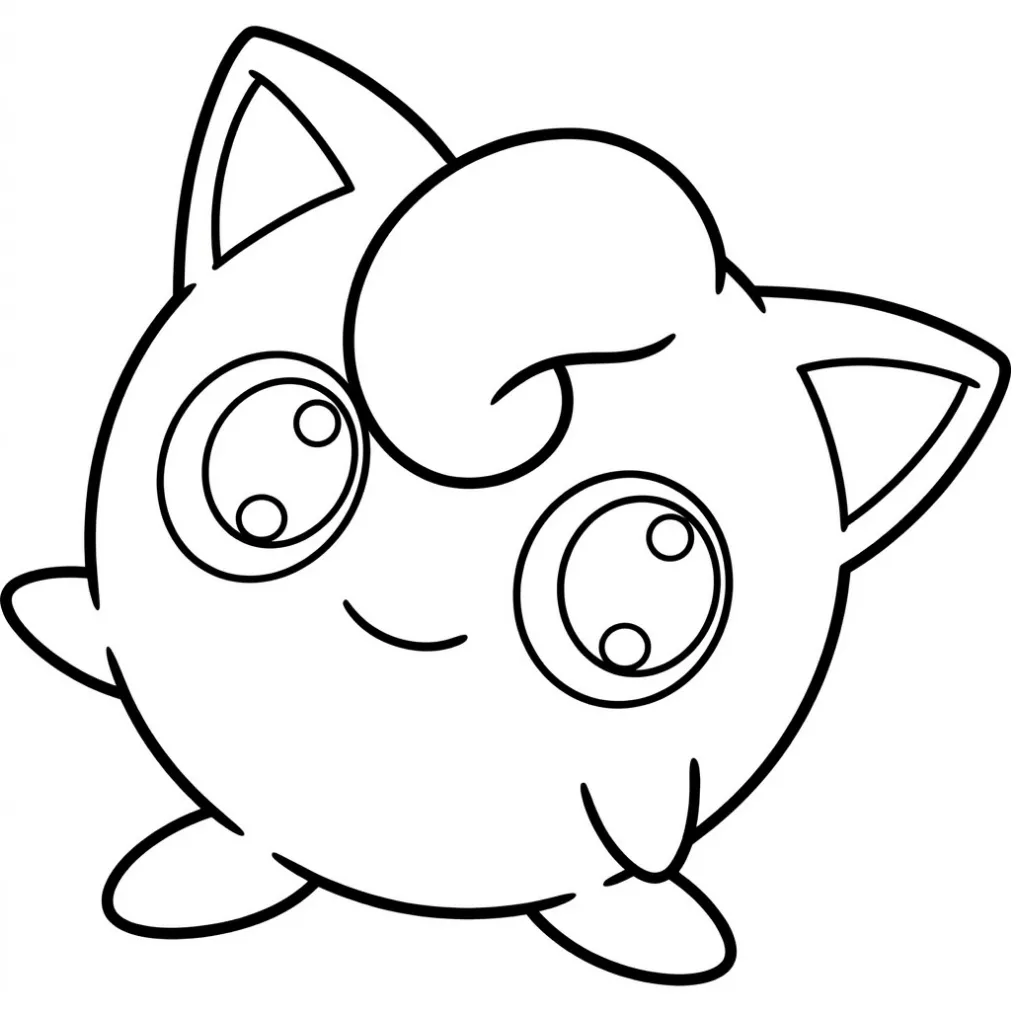 Jigglypuff 16 para colorear para niño de 8 años