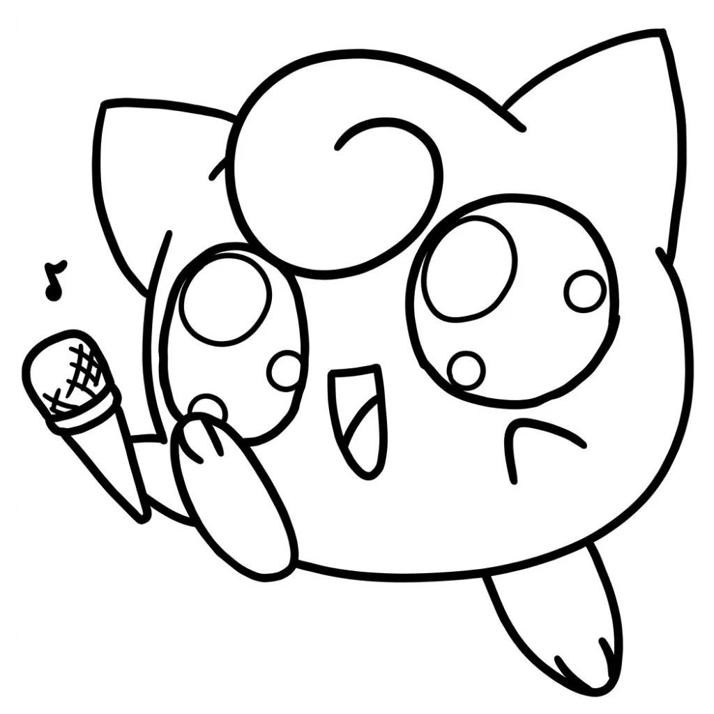 Jigglypuff 4 para colorear gratis en línea