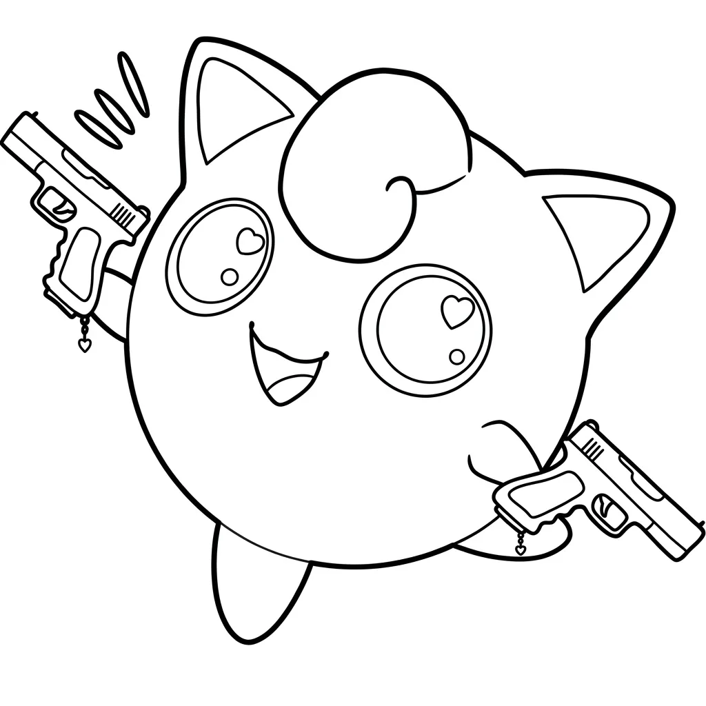 Jigglypuff 5 para dibujar e imprimir