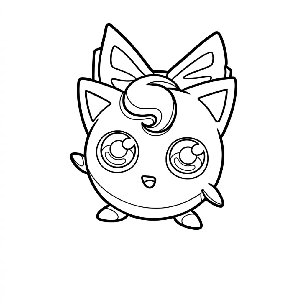 Jigglypuff 7 para colorear para imprimir para niño de 9 años