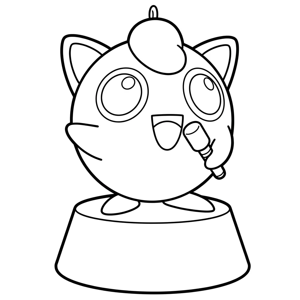Jigglypuff 8 para colorear para niño de 6 años