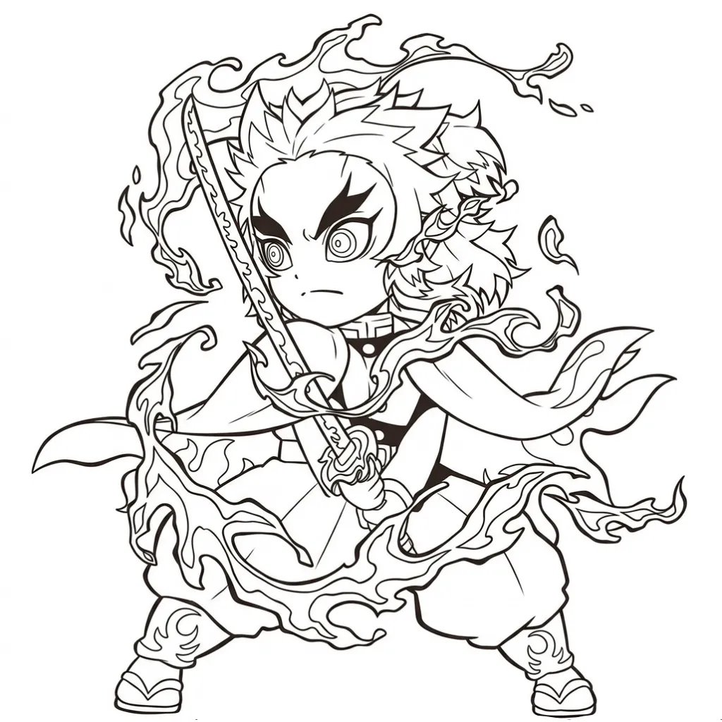 Kyojuro Rengoku 16 para dibujar en línea