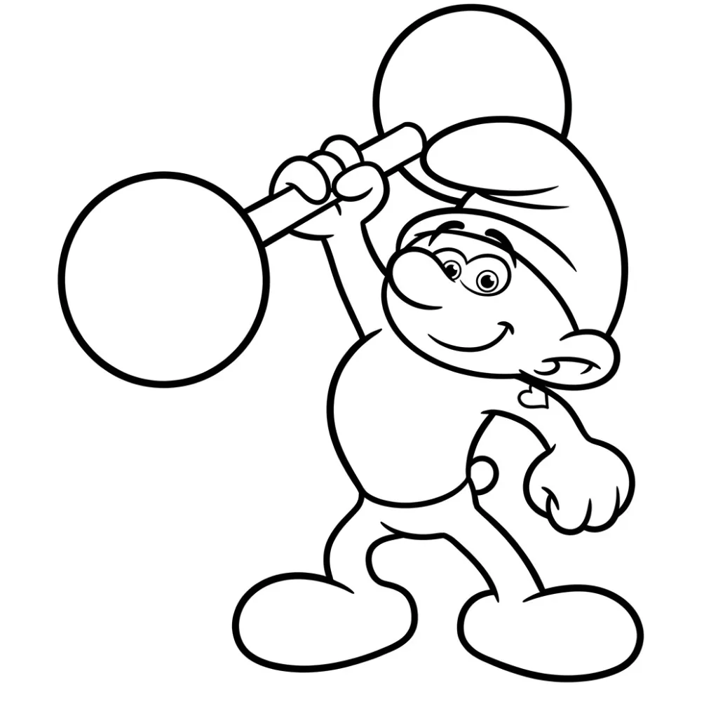 imprimir Los Pitufos 24 para colorear gratis