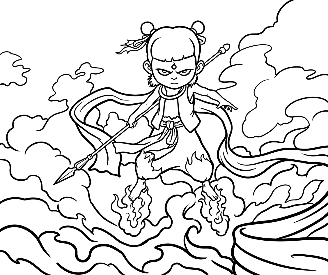 descargar Ne Zha 29 para colorear gratis