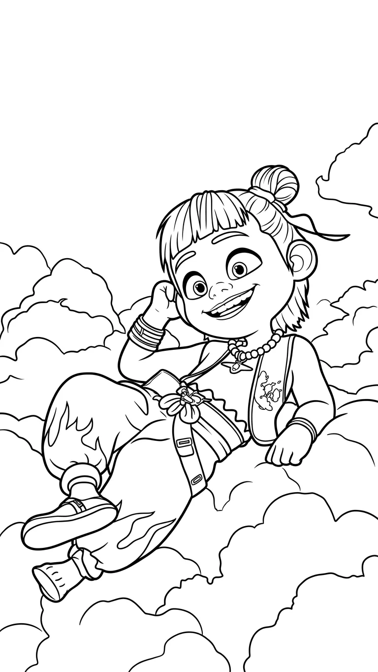 Ne Zha 31 para colorear para imprimir para niño de 10 años