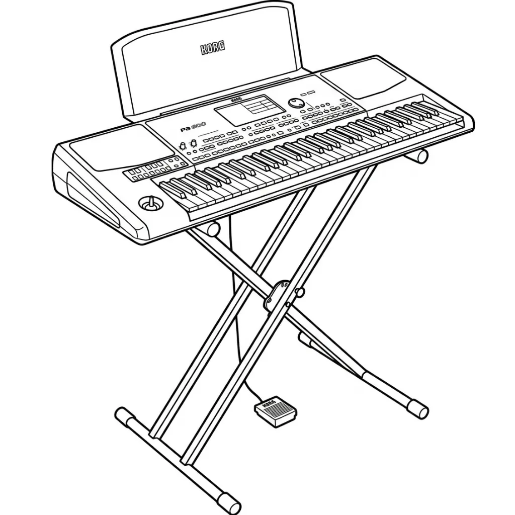 imprimir Piano 20 para colorear para niño