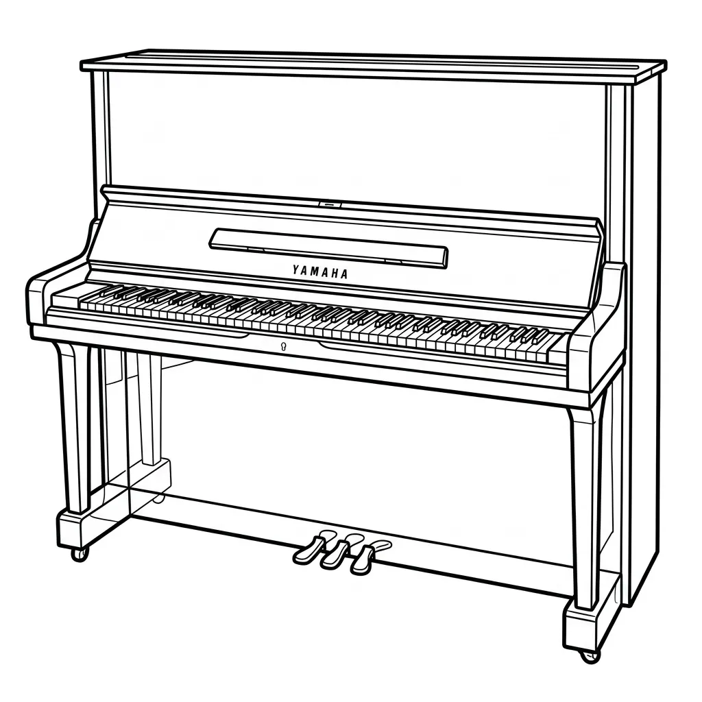 Piano 23 para colorear para niño para imprimir