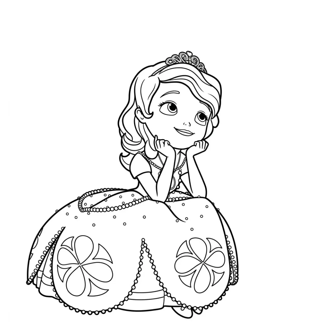Princesa Sofia 1 para colorear para imprimir gratis