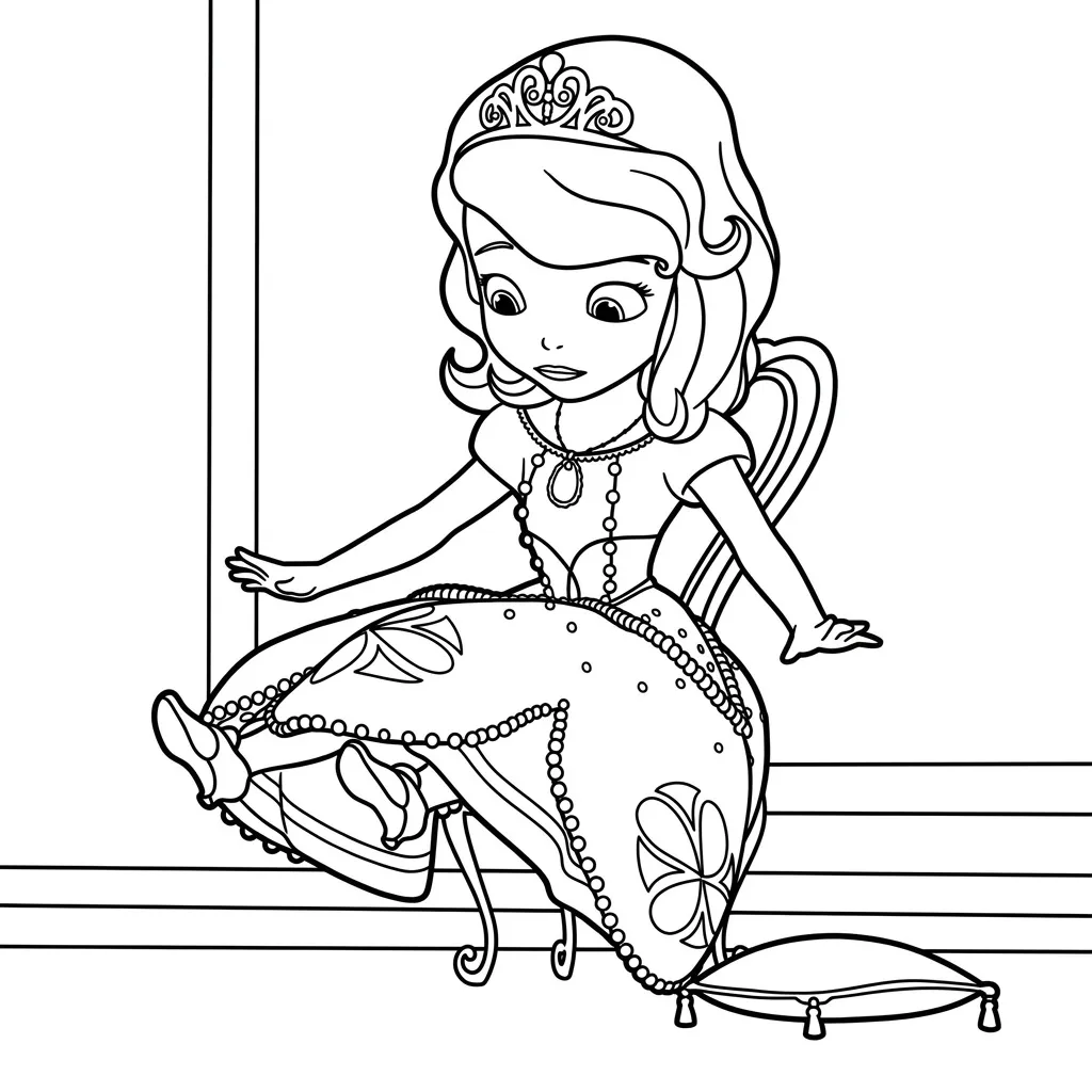 Princesa Sofia 11 para colorear para imprimir para niño de 4 años