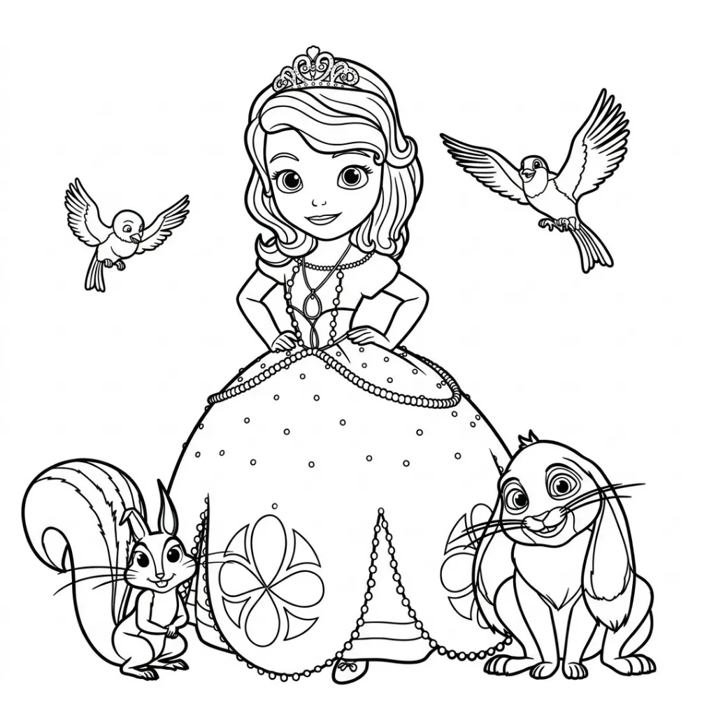 Princesa Sofia 12 para colorear en línea para niño