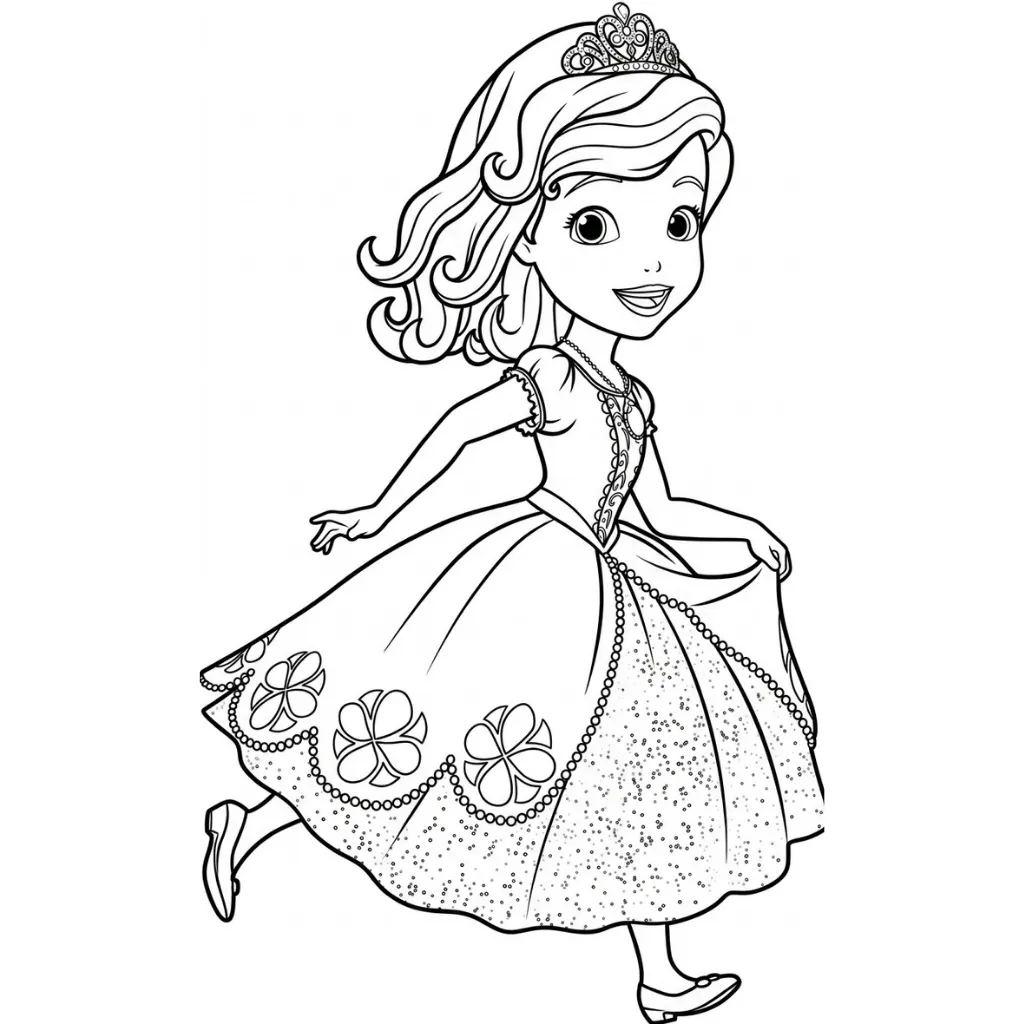 Princesa Sofia 15 para colorear para imprimir a4