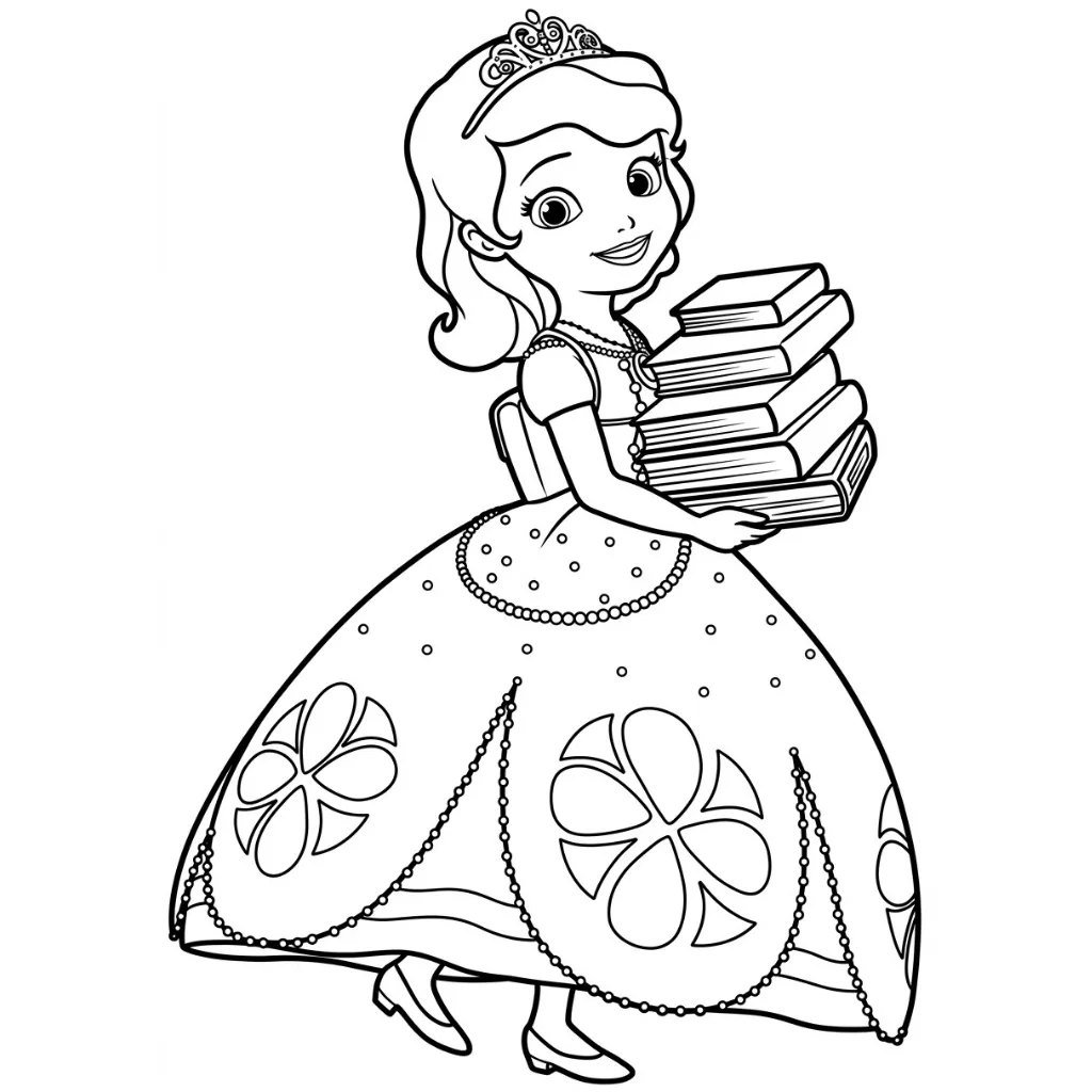 Princesa Sofia 17 para colorear y recortar
