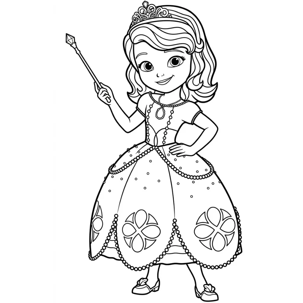 Princesa Sofia 18 para colorear para primaria