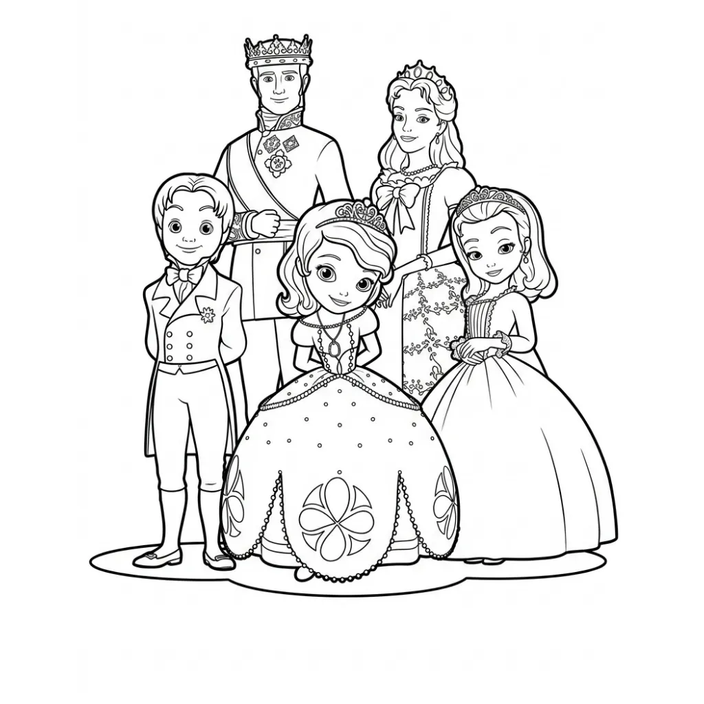 imagen de Princesa Sofia 3 para colorear para niño