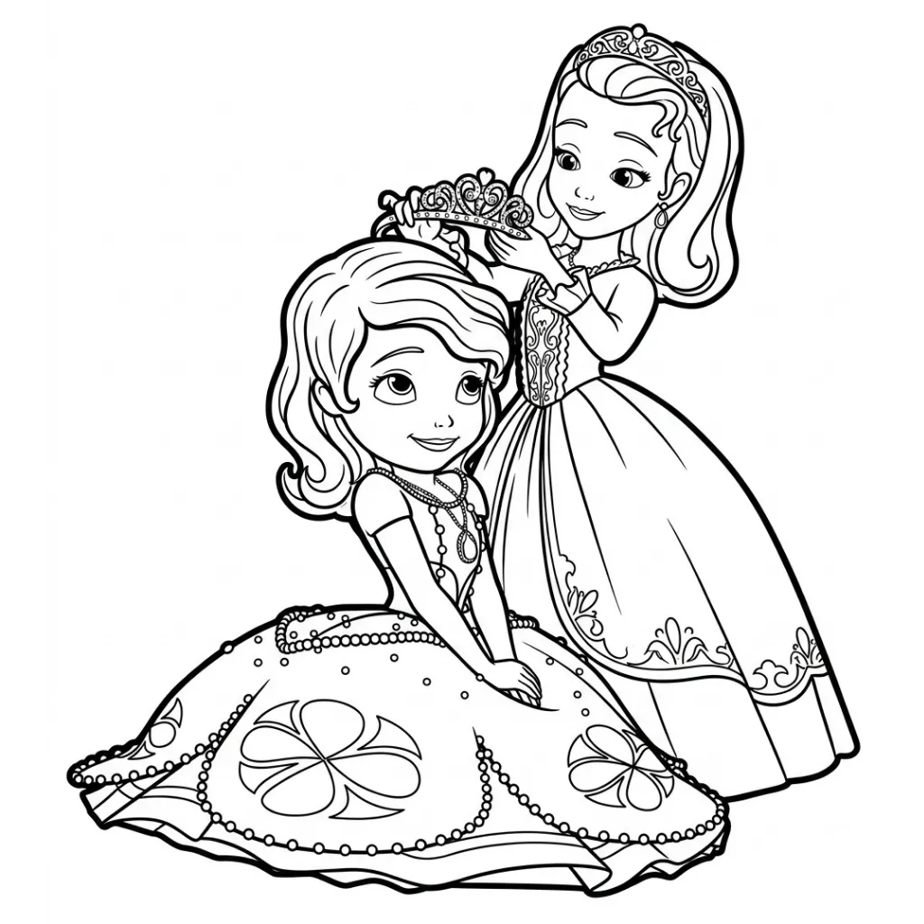 Princesa Sofia 4 para colorear para bebé para imprimir