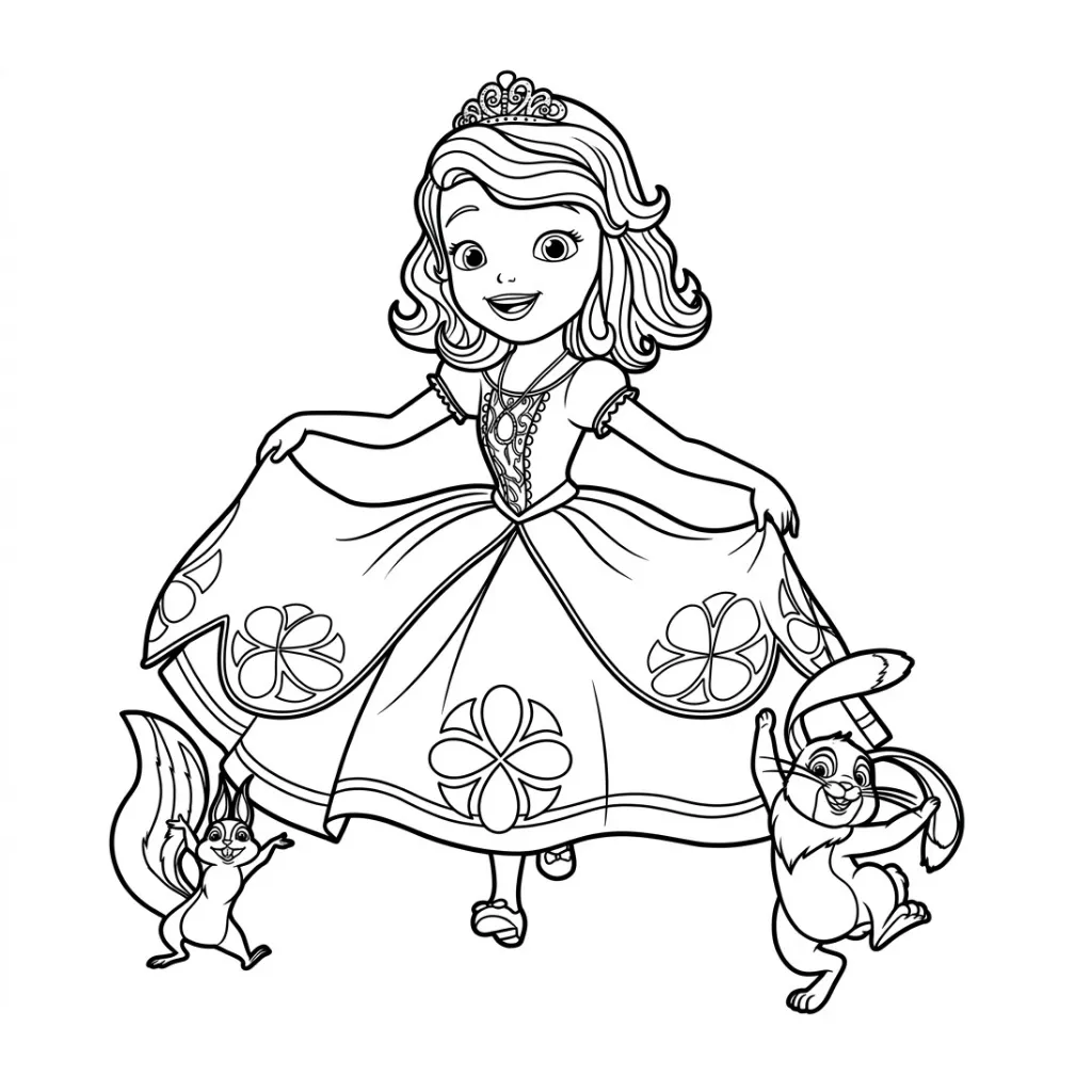 Princesa Sofia 5 para colorear para imprimir a4