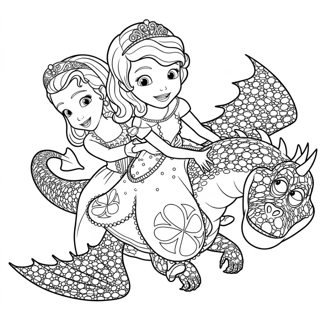 Princesa Sofia 6 para colorear para niño de 3 años