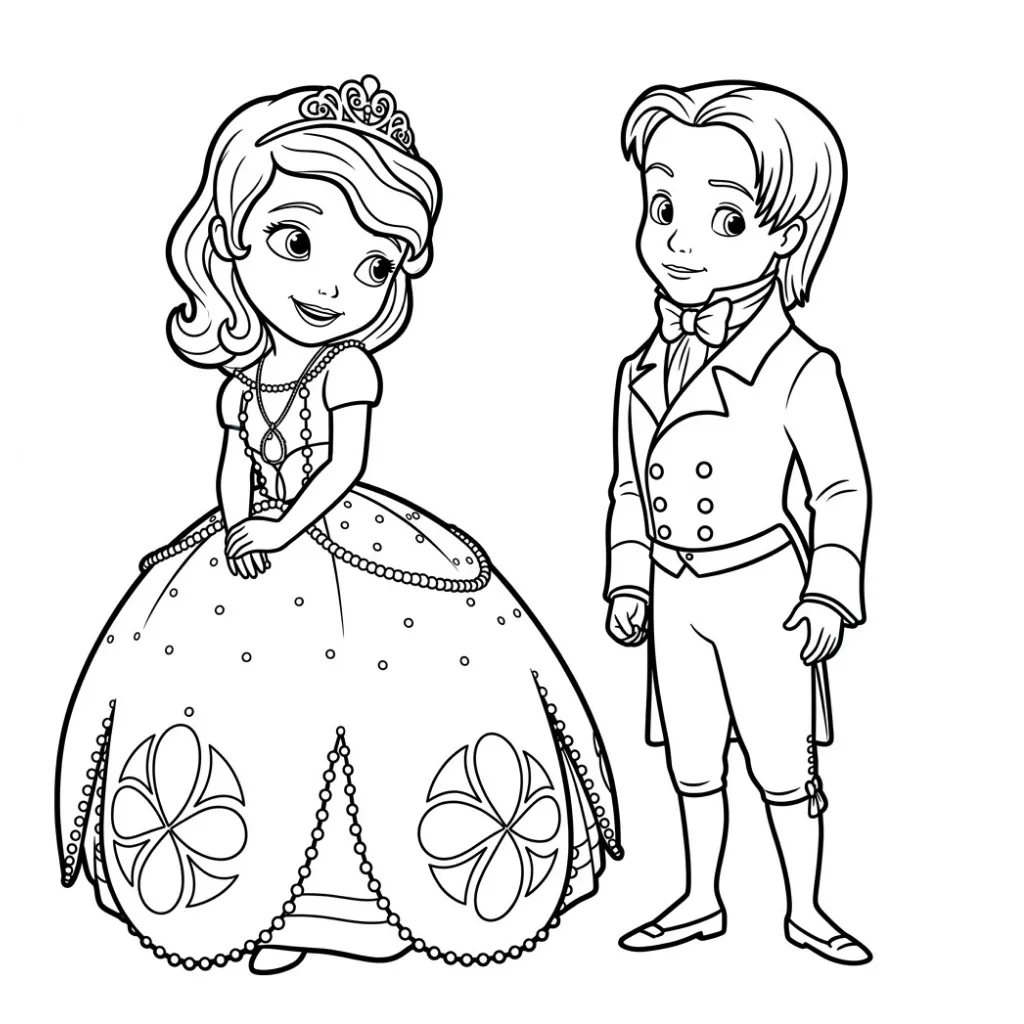 Princesa Sofia 7 para colorear y dibujo para imprimir
