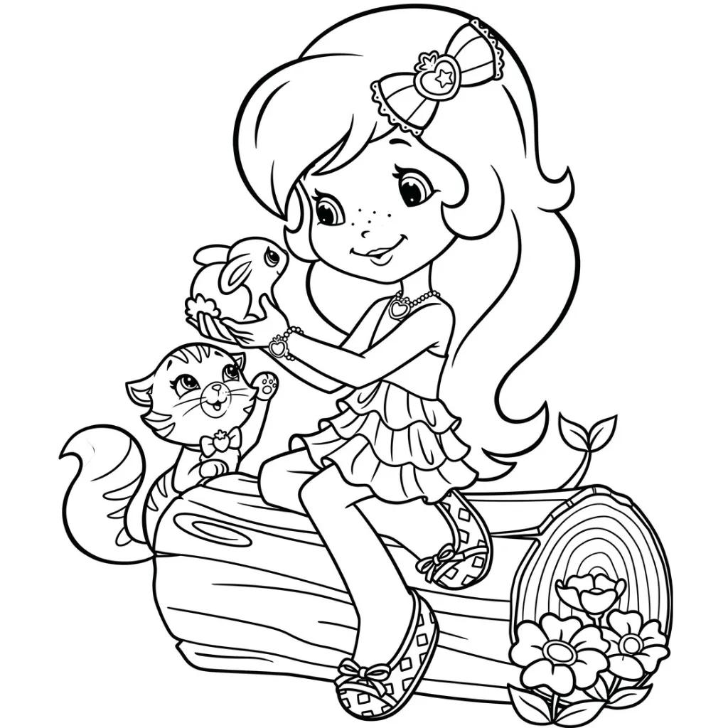 Rosita Fresita 1 para colorear para imprimir para niño de 6 años