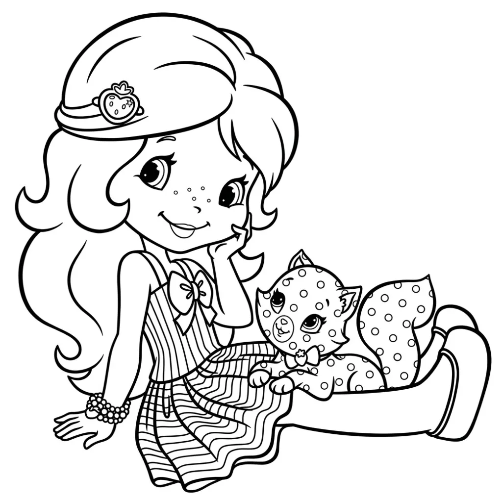 imagen para colorear Rosita Fresita 28 niño