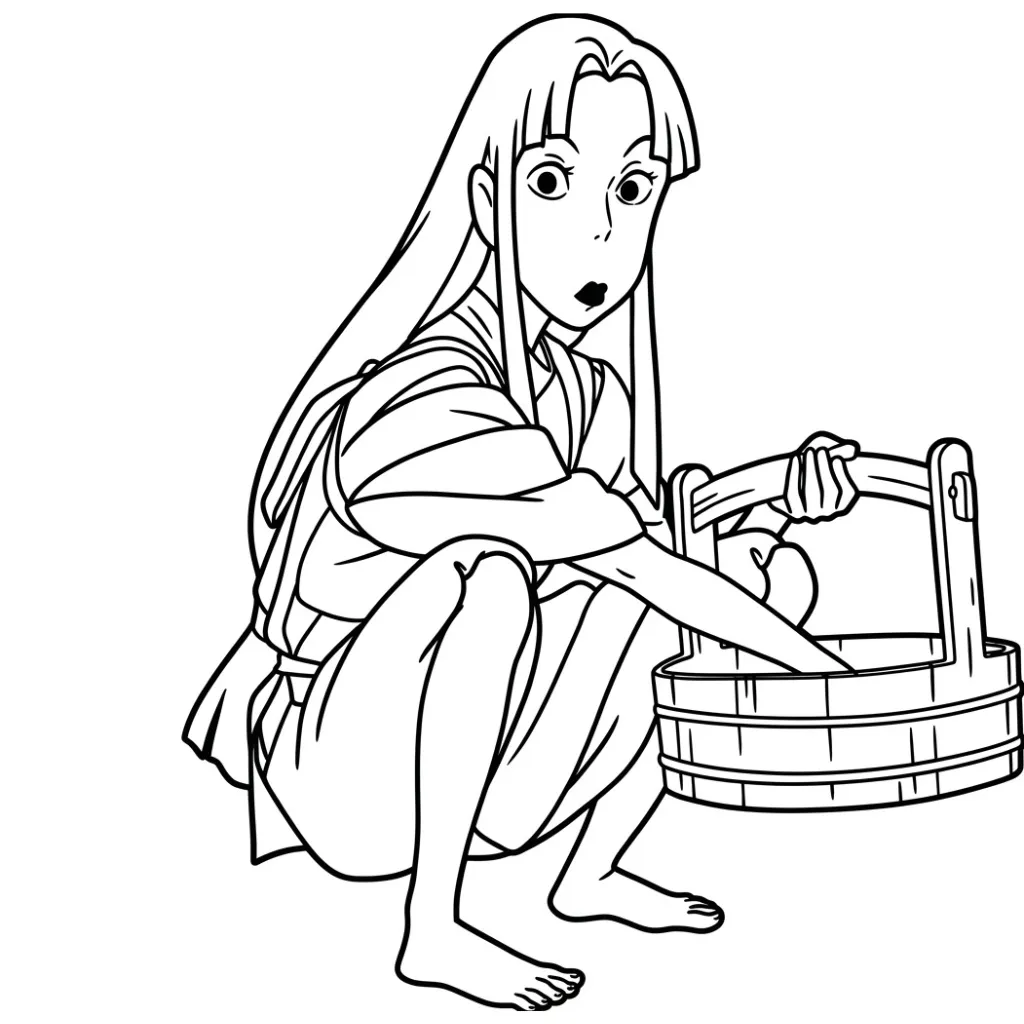 Spirited Away 12 para colorear para imprimir para niño de 7 años
