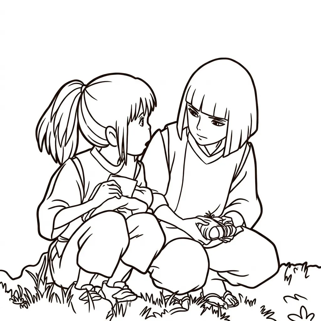 Spirited Away 2 para colorear para niño de 8 años