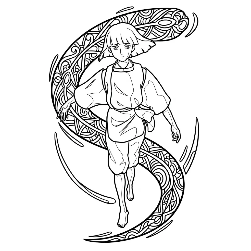 Spirited Away 20 para dibujar en línea