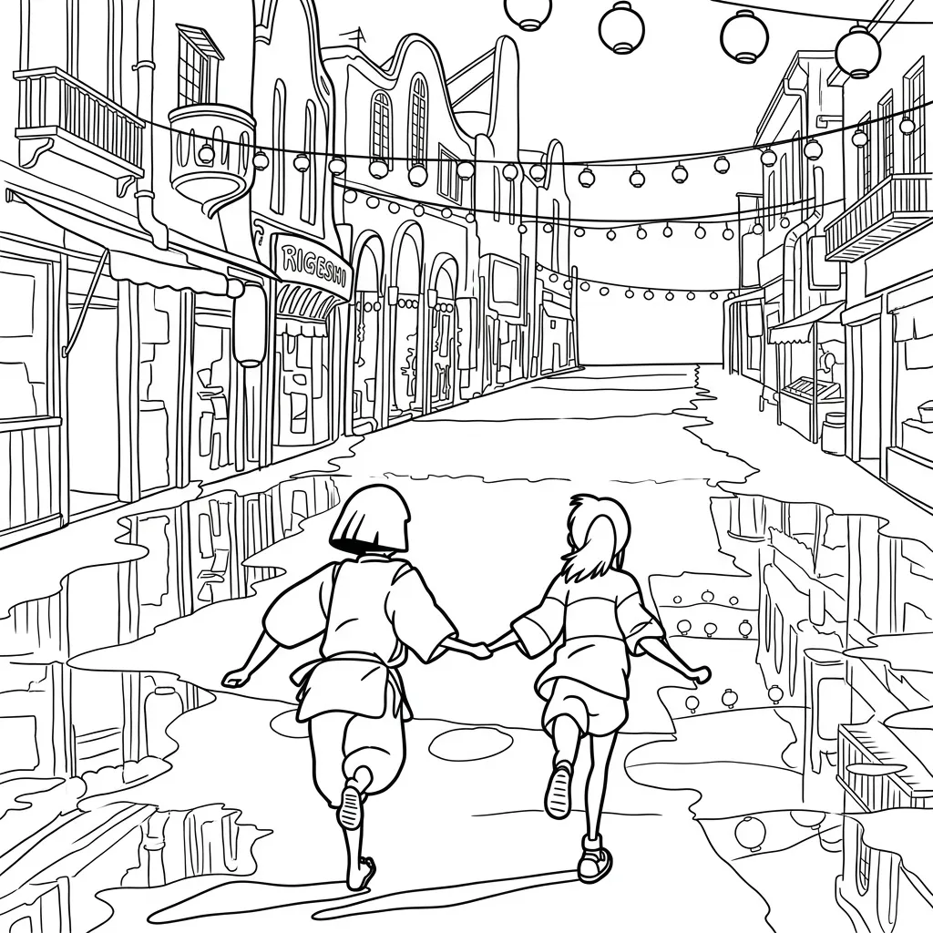 Spirited Away 23 para colorear y recortar para imprimir