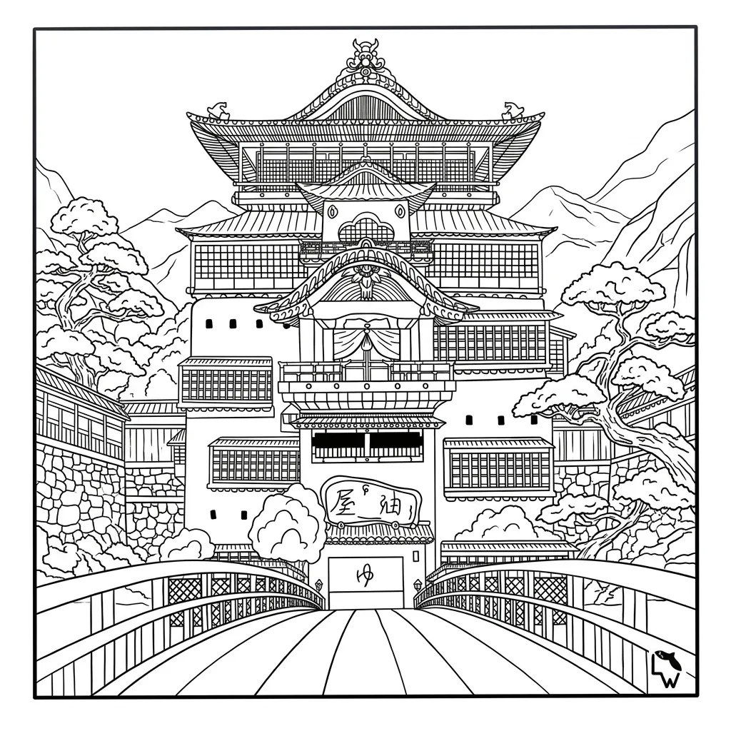 Spirited Away 24 para colorear para niño de 6 años