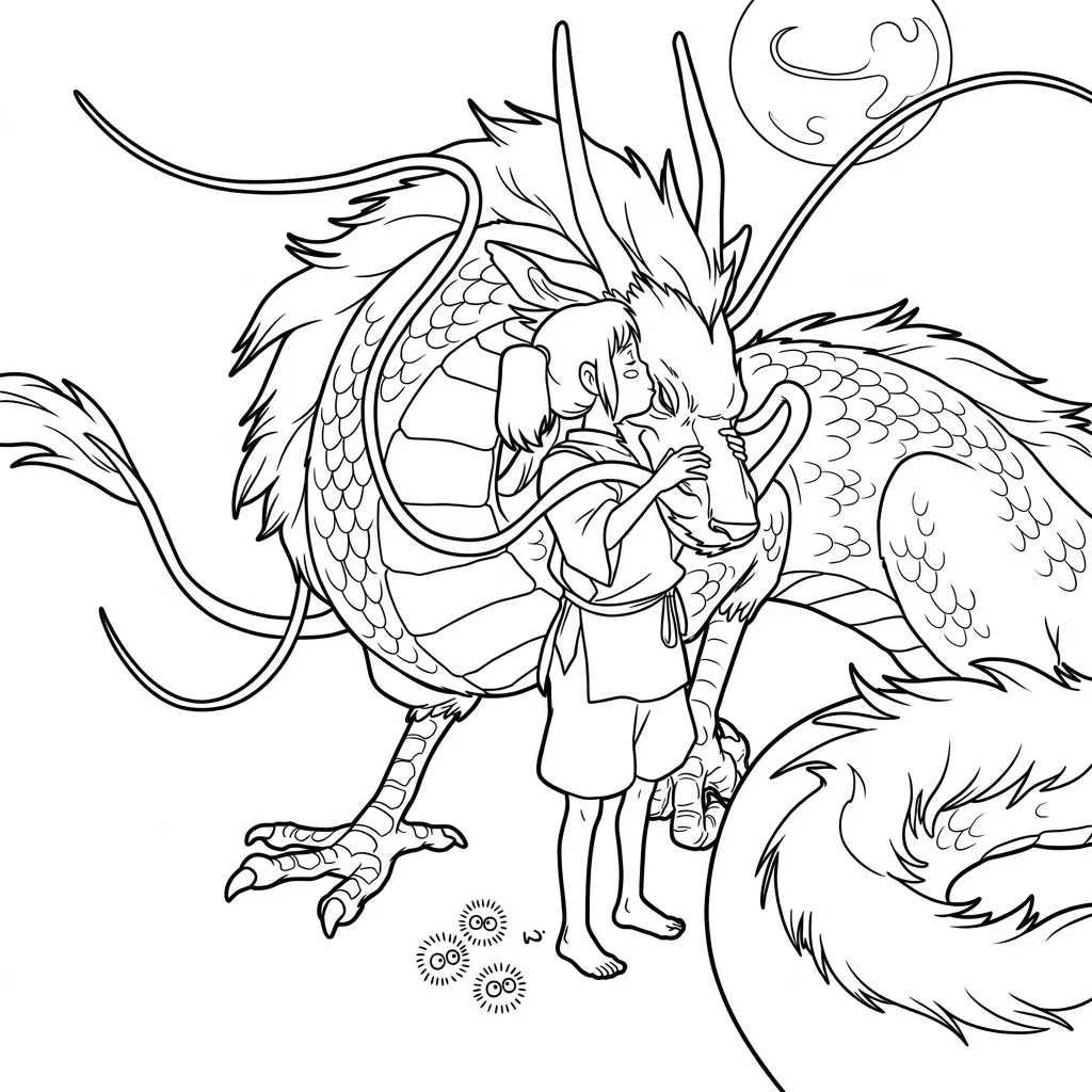 Spirited Away 25 para colorear para primaria